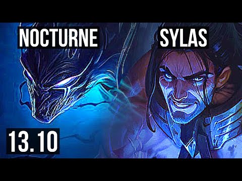 NOCTURNE vs SYLAS (MID) | 3.4M mastery, 1400+ games, 6 solo kills, 7/1/2 | KR Master | 13.10