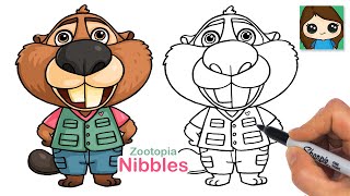 How to Draw Nibbles Maplestick Beaver | Zootopia 2