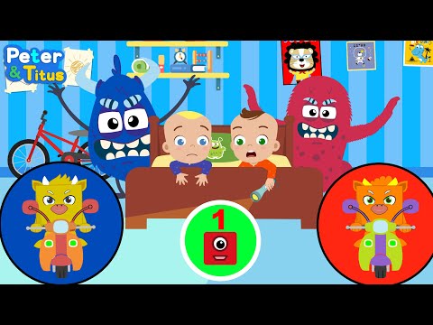 The Monsters In The House, Numberblocks Rock and Finger family | Peter and Titus | Nursery Rhymes