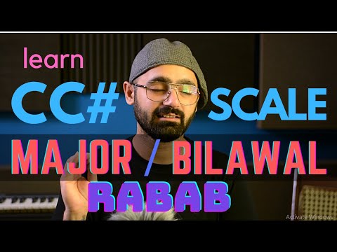 How to play C and C# major scale (Bilawal) on Rabab
