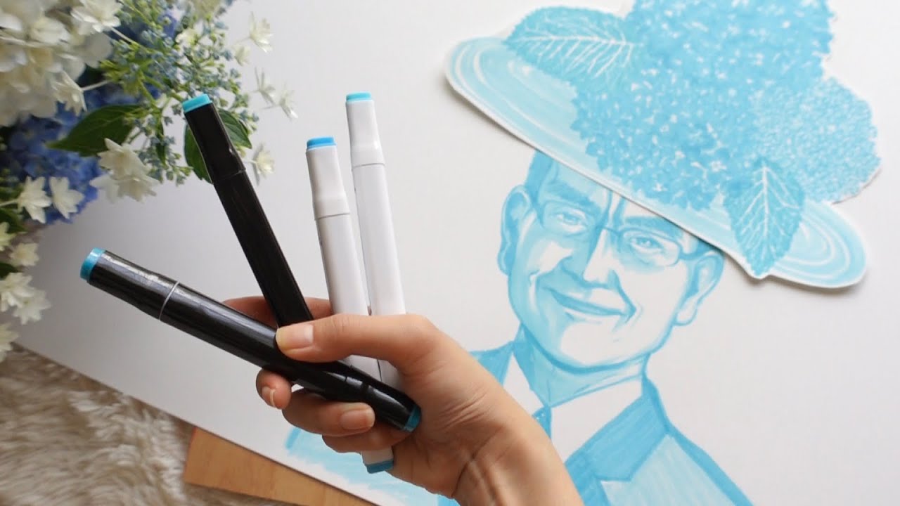 雨の降る日にASMRお絵描き100均コピック【迷走観賞用】