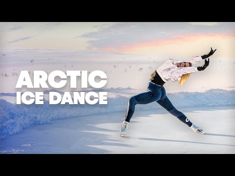 Show de patinação no gelo no Círculo Polar Ártico