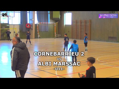 U11: TOURNOI FUTSAL 2025. CORNEBARRIEU 2 vs ALBI MARSSAC. 16/02/2025.
