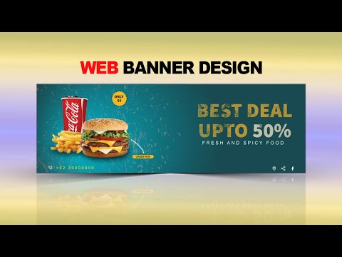 Learn academy banner or Social media ad design in adobe photoshop