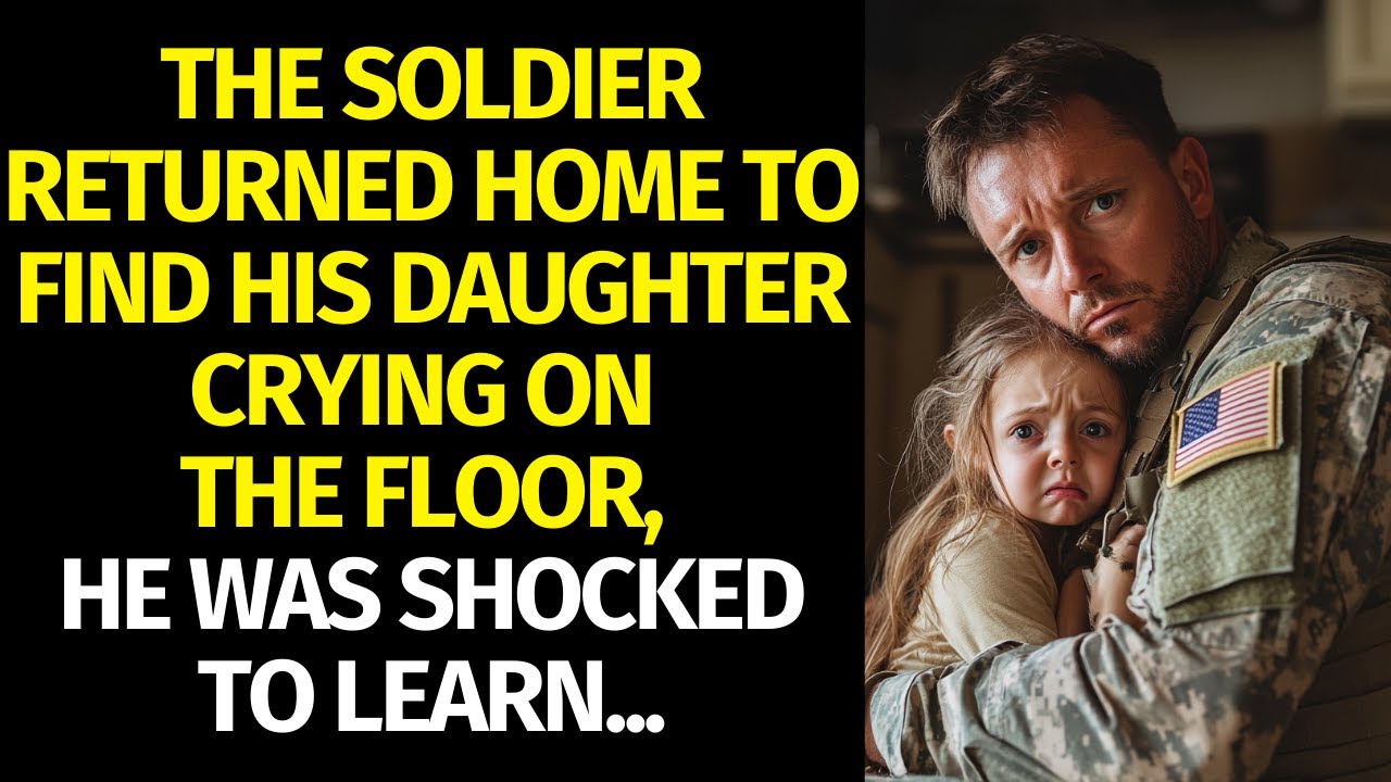 The soldier returned home to find his daughter crying on the floor, he was shocked to learn...