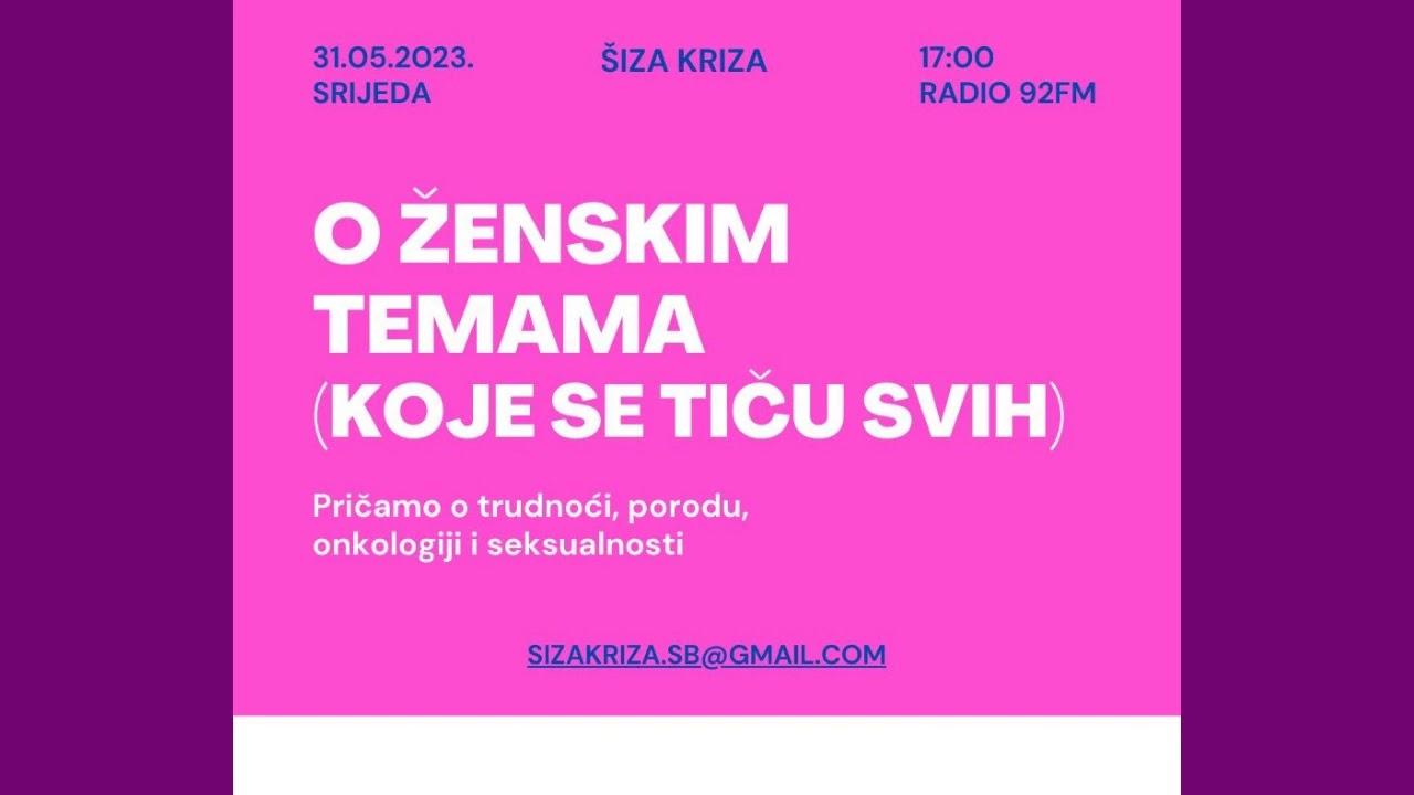 Malo o trudnoći i porodu, malo o onkologiji i malo o seksualnosti