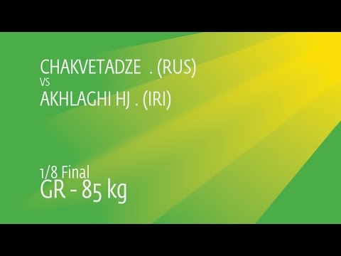 1/8 GR - 85 kg: D. CHAKVETADZE (RUS) df. H. AKHLAGHI (IRI) by FALL, 9-2