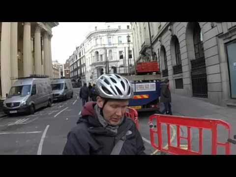 Walking infront of cyclists on Friday 26th Feb