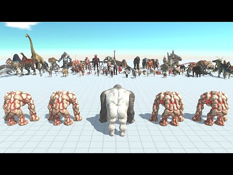 OLD GORO WITH 4 LAVA GOLEM VS FACTION - Animal Revolt Battle Simulator