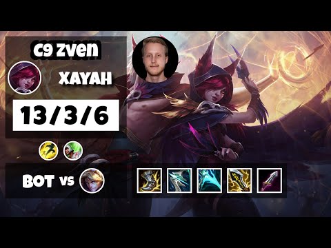 Xayah vs Ezreal C9 Zven BOT (13/3/6) - v11.8