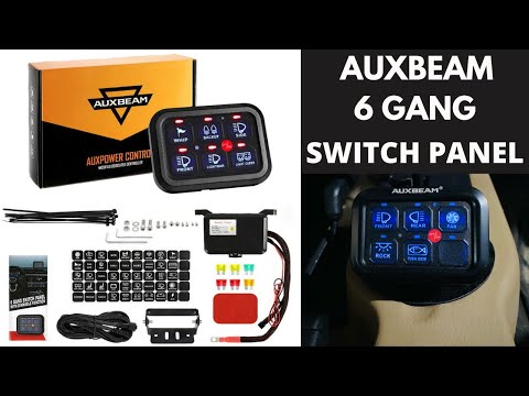 LED Light & Accessory 6 Gang Switch Panel Install/Unboxing - jeep cherokee