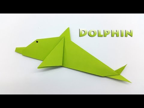 Origami Dolphin for Kids - How to make a Paper Dolphin easy step by step
