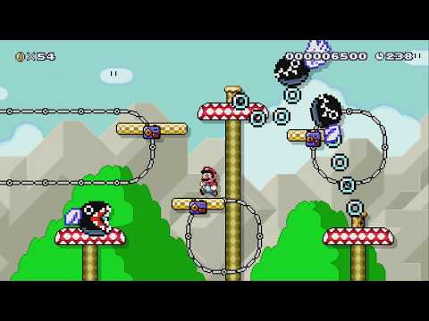 Donut Chomps by Champ-kun - Super Mario Maker 2 - No Commentary 1bv 1bw