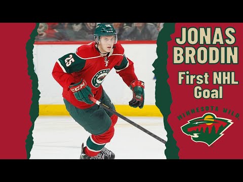 Jonas Brodin #25 (Minnesota Wild) first NHL goal Mar 14, 2013 (Classic NHL)