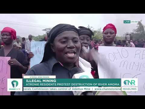 Atronie Chiefs Protest Galamsey Destruction of River Amoma