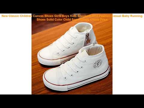 New Classic Children Canvas Shoes Girls Boys Kids Sneakers 2018 Fashio Video
