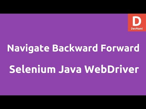 Navigate backward forward using Selenium Java