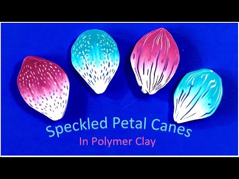 Speckled Petal Canes in Polymer Clay.