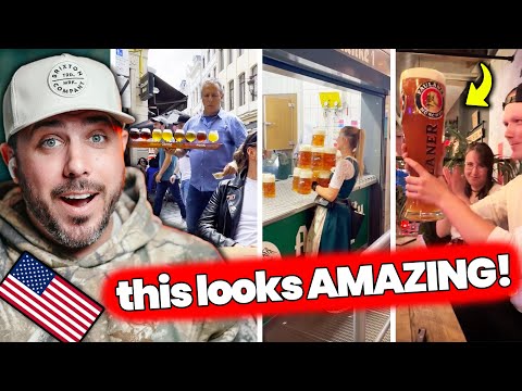 European Beer Culture Shocked Me 😳 (American Reacts)