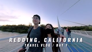 REDDING CALIFORNIA TRAVEL VLOG: SUNDIAL BRIDGE, WHISKEYTOWN LAKE | Day 1 | insta360 | aerial view