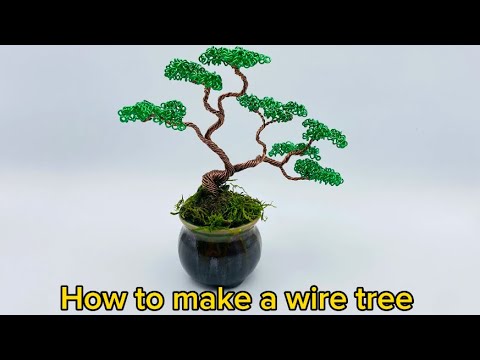How to make a wire tree easy , bonsai tree , tree of life , wire art tree