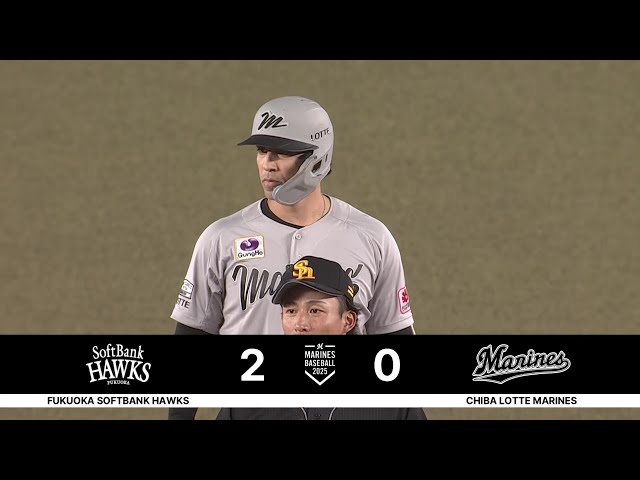 【7回裏】反撃の狼煙を上げる!! マリーンズ・ソト 右中間へのタイムリー2ベースヒット!! 2025年6月29日 千葉ロッテマリーンズ 対 福岡ソフトバンクホークス