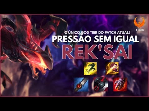 O ÚNICO GOD TIER DO PATCH ATUAL! *PRESSÃO SEM IGUAL* - REK'SAI JUNGLE GAMEPLAY [PT-BR]