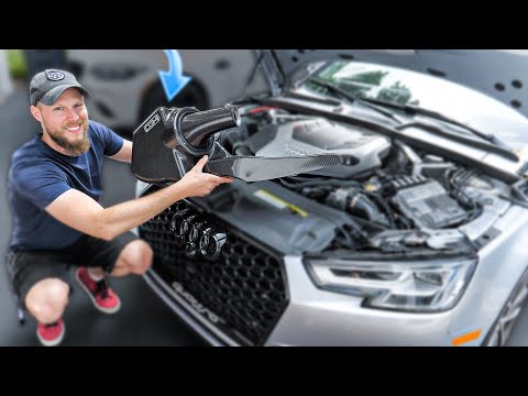 Installing COLD AIR INTAKE on the B9 AUDI S4! *LOVE IT* (034 Motorsport Carbon Fiber)