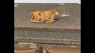 Vintage Yard Sale Treasure Fontanini Figurines - Hartmann Luggage - Wood Army Cot!!