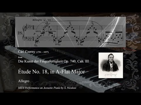 Carl Czerny: Étude Op.740 No.18 in A-Flat Major, from Die Kunst der Fingerfertigkeit, Cah. III