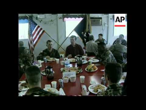 BOSNIA: TUZLA: US DEFENCE SECRETARY WILLIAM COHEN VISITS US BASES