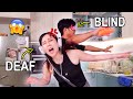 BLIND MUTE DEAF COOKING CHALLENGE Challenge Vlog