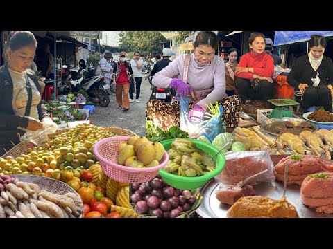 Everyday Fresh Foods @ Local Market  /  Cambodian Market Food Tour In Siem Reap City