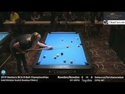Rowden/Rowden vs Delacruz/Sirichaisombat - Gold Scotch Doubles Finals - 2019 Western BCA 8-Ball