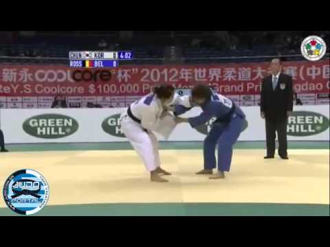 Judo Grand Prix Qingdao 2012 Final -48kg CHUNG  Jung-Yeon (KOR)-ROSSENEU (BEL)