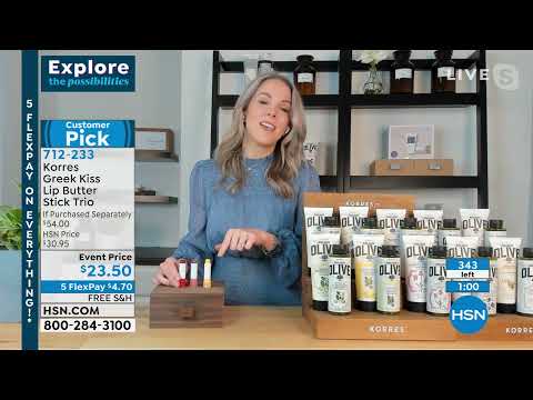 Korres Greek Kiss Lip Butter Stick Trio