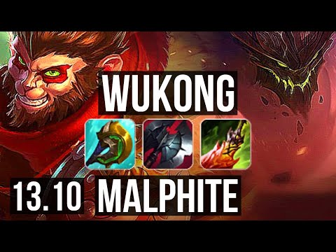 WUKONG vs MALPHITE (MID) | 9/3/9, Godlike, 300+ games | KR Master | 13.10