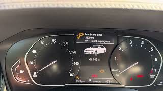 How to reset the BMW brake pad service light - G20