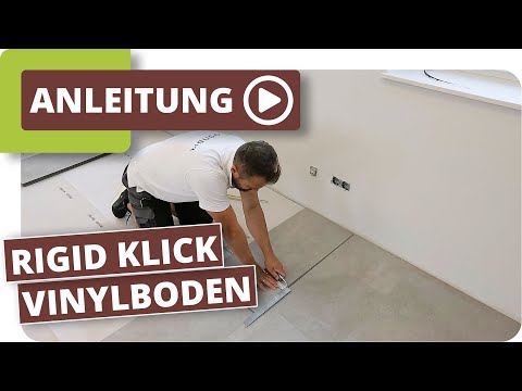 Laying rigid click vinyl flooring