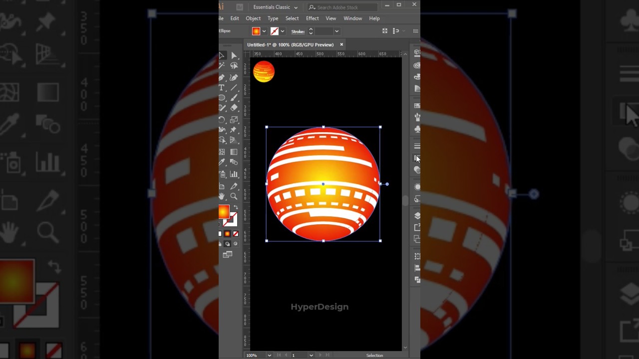 How To Create A Futuristic Sphere In Illustrator #shorts #tutorial