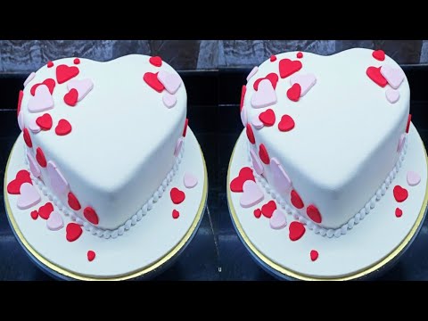 #new heart shape#fondant #cake decoration#heart shape#cake #design
