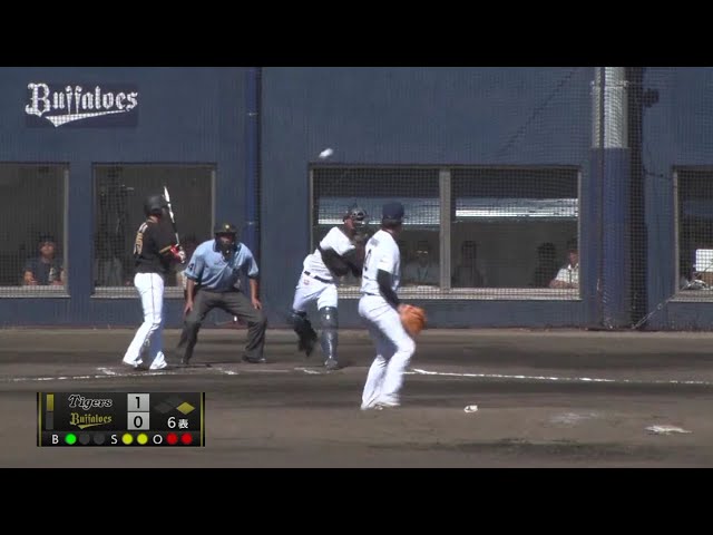 【ファーム】バファローズ・飯田 1試合2つ目の盗塁阻止!! 2018/8/26 Bs-T(ファーム)