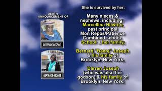 Gertrude George ~ Long Obituary