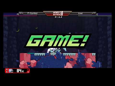 Midwest Mayhem 10 Rivals of Aether Loser's Finals: Krad (Orcane) vs. Pi Symbol (Etalus)