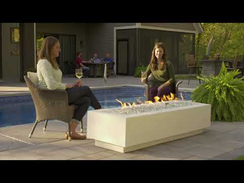 The Outdoor GreatRoom Company Cove 72-Inch Linear Gas Fire Pit Table Overview