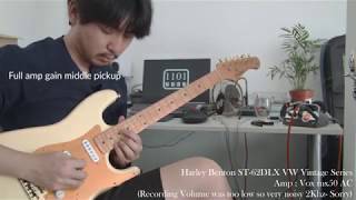Video thumbnail for Harley Benton ST 62DLX VW Vintage Series Test #Stratocaster #Voxmx50 by Hanho 한호