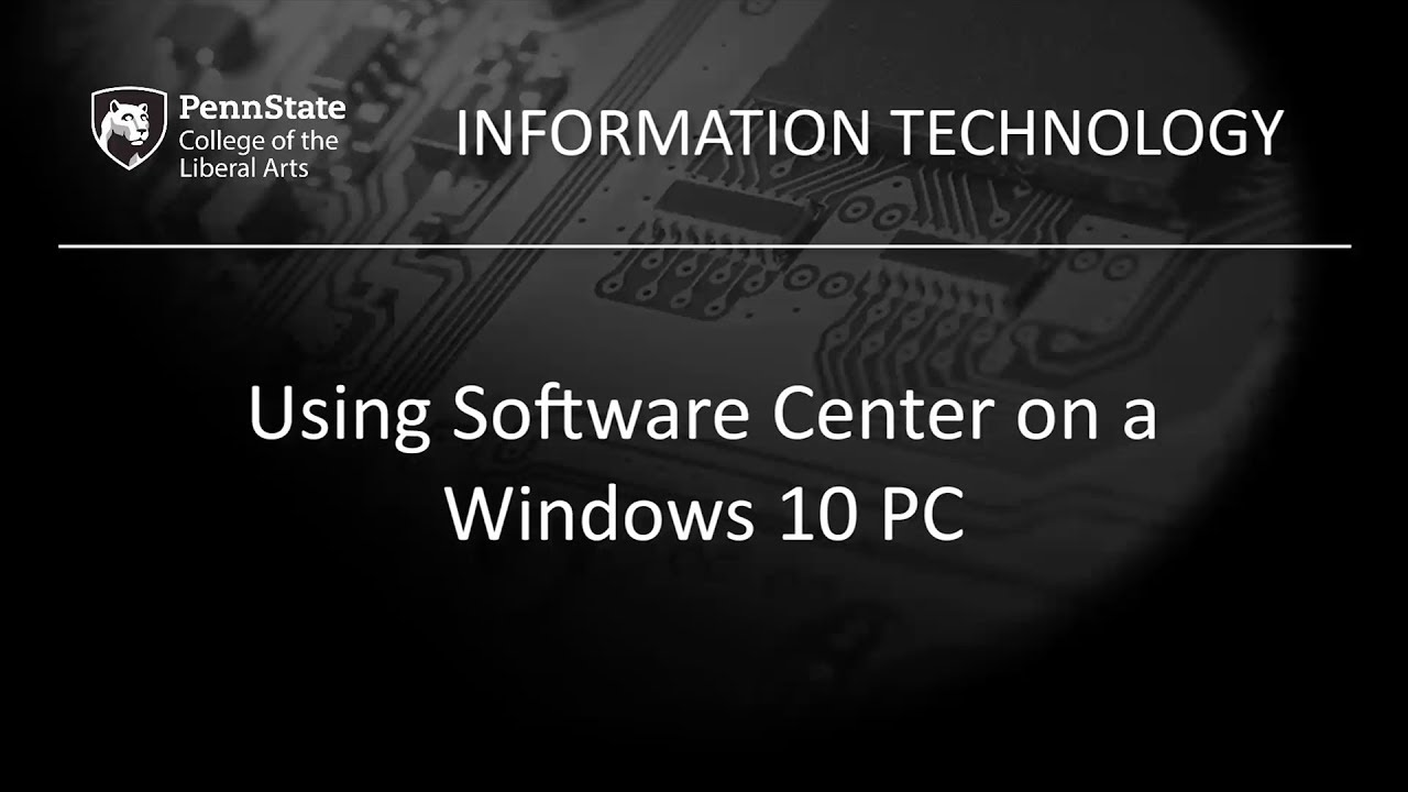 How to Use Software Center on a Windows 10 PC