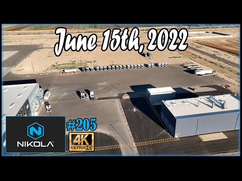 Nikola Semi Factory Construction Site June 15th, 2022 | Drone Footage of 7:00 AM