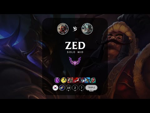 Zed Mid vs Tryndamere - KR Master Patch 13.22
