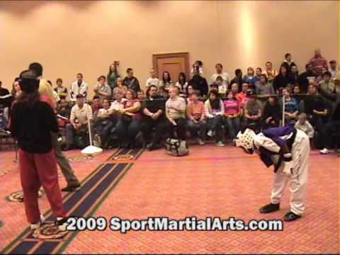 Sarah Johnson v Anisha Trappier - Girls Team Sparring Eliminations - 2009 NBL Supergrands